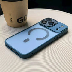 Matte Translucent Magnetic Lens Protect Phone Case