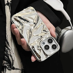 Electroplate 3D Wrinkle Phone Case for iPhone