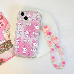 Kuromi & Melody Cartoon Chain Phone Case for iPhone