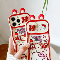 3D Hello Kitty Camera Case with Strap for iPhone