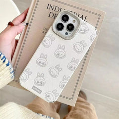 3D Full Screen Labubu Cartoon Silicone Case for iPhone