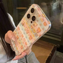 Clear Bear Cartoon Phone Case