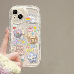 Clear Bear & Rabbit TPU Case for iPhone
