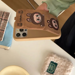 Cartoon Flip Zipper Stand Phone Case