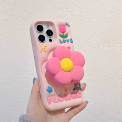 3D Floral Case with Stand for iPhone
