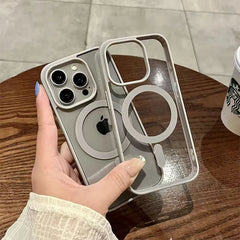 Transparent Matte Acrylic Magsafe Phone Case