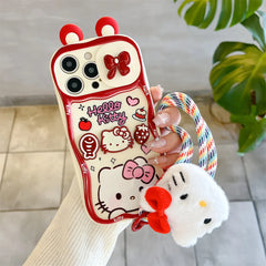 3D Hello Kitty Camera Case with Strap for iPhone