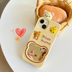Rilakkuma Bear Mirror Phone Case