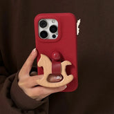 Retro Trojan Ring Buckle Phone Case for iPhone