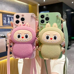 Cartoon Crossbody Wallet Phone Case