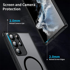 Magnetic Matte Magsafe Case for Samsung S20–S24 Ultra – Shockproof & Clear Protective