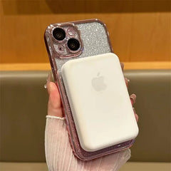 Magnetic Glitter Magsafe Case with Ring Kickstand