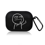 Cute Line Cartoon AirPods Case