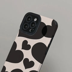 Black Heart Silicone iPhone Case