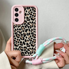 Leopard Wrist Strap Samsung Case