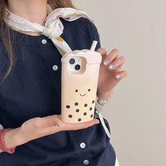 3D Pearl Milk Tea Cup Phone Case