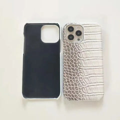 Gradient Crocodile Pattern Leather Phone Case