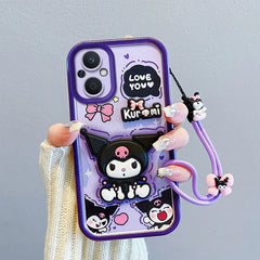 3D Kuromi Case with Strap for iPhone