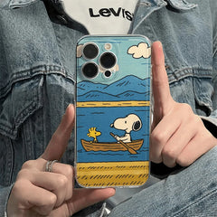 Snoopy Rowing Clear Phone Case