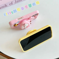 Cute 3D Hello Kitty Bee Case with Grip Tok โ Soft Silicone Cartoon Cover for iPhone