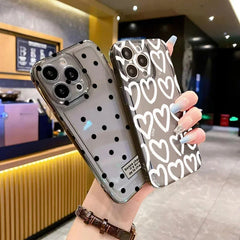 Transparent Love Heart iPhone Case