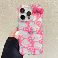 Hello Kitty Bow Full Screen Laser Case for iPhone