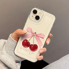 Cherry Bow Clear Case for iPhone
