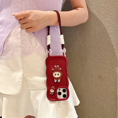 Cartoon Animal Phone Case with Strap