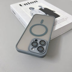 Magnetic Matte Translucent Armor Case for iPhone