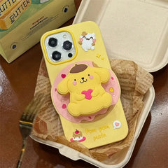 3D Kuromi & Melody Case with Holder for iPhone