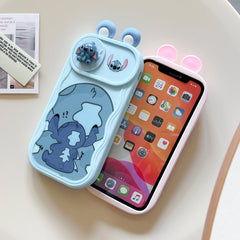 3D Cartoon Ears Sliding Camera Case For iPhone