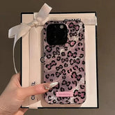 Pink Leopard Tinfoil Pattern Case For iPhone