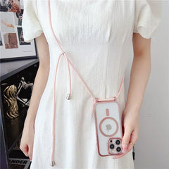 Clear Magnetic Case with Lanyard for iPhone