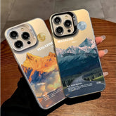 Snow Mountain Landscape Matte Phone Case for iPhone