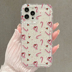 Winter Christmas Graphic Print Clear Phone Case