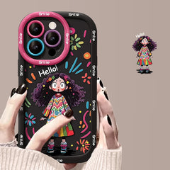 Curly Hair Girl Phone Case