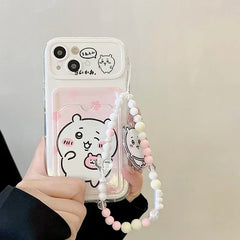 Chiikawa Wallet Case with Lanyard for iPhone