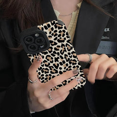 Creative Leopard Cow Print Silicone Case
