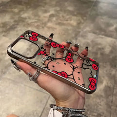 Hello Kitty Red Strap Full Screen Kawaii Case for iPhone