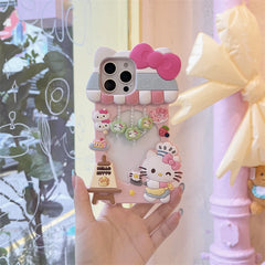 3D Hello Kitty Dessert Case with Strap for iPhone