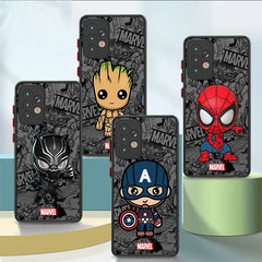 Marvel Cartoon Groot & Spider-Man Phone Case for Samsung Galaxy