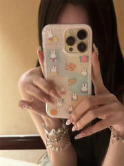 Kawaii Miffy Soft Silicone Transparent Case for iPhone