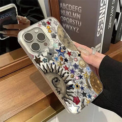 Planet Fruit Pattern iPhone Case – Full Coverage Feather Texture & Anti-Fingerprint Cover for iPhone