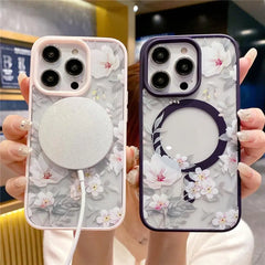 Clear Floral Magsafe Case