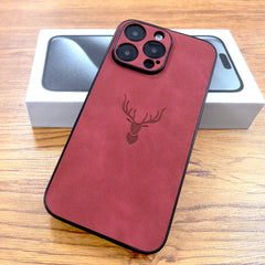 Retro PU Leather Deer Phone Case for iPhone