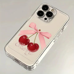 Cherry Bow Clear Case for iPhone
