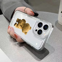 Teddy Bear Couple Clear Phone Case