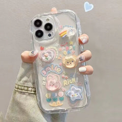 Clear Bear & Rabbit TPU Case for iPhone