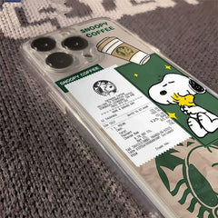 Snoopy Cartoon Coffee Phone Case