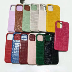 Crocodile Pattern PC & Leather Phone Case
